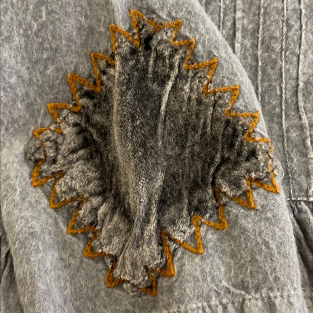 Sacred Threads Crop Patchwork Boho Lagenlook Top - image 6